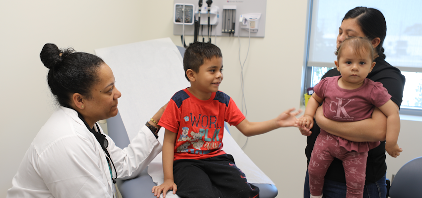 Family visiting our clinic